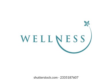 Beauty wellness flower plant logo design nature organic spa yoga studio icon symbol