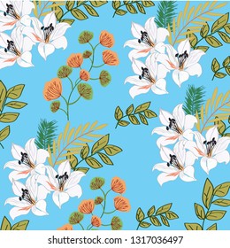 Beauty white flower pattern