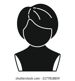 Beauty wig icon simple vector. Head style. Girl model