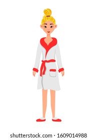 Beauty woman applying mascara. Cartoon style. Vector illustration