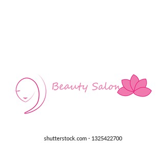 beauty woman face icon logo design