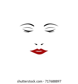 Beauty Woman Face Logo Template