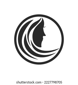 Beauty Woman face logo vector template