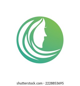 Beauty Woman face logo vector template