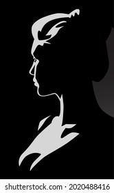 女性 横顔 逆光 のイラスト素材 画像 ベクター画像 Shutterstock