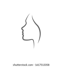 Beauty woman face,Logo design for cosmetic,spa aesthetic,vector