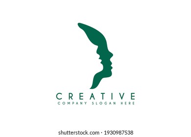 Beauty woman face,Logo design for cosmetic,spa aesthetic,vector