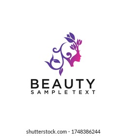 Beauty Woman Fashion Logo Design Template Simple Inspiration for Your Business Company. Element Web. Vector Eps10 Editable womans hair style stylized sillhouette, beauty salon logo template