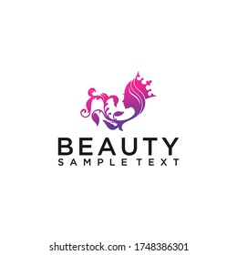 Beauty Woman Fashion Logo Design Template Simple Inspiration for Your Business Company. Element Web. Vector Eps10 Editable womans hair style stylized sillhouette, beauty salon logo template