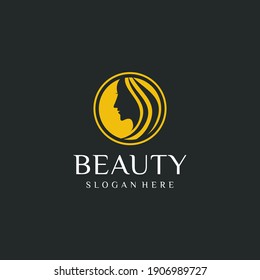 Beauty woman feminine logo and business card inspiration