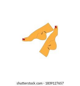 beauty woman foot vector design ilustration icon logo templat

