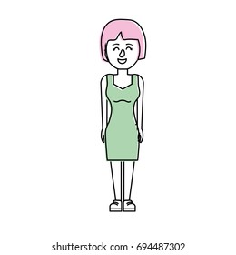 beauty woman with hairstyle design