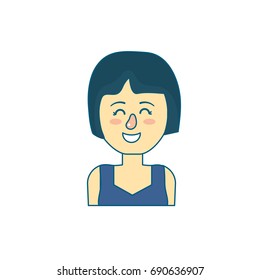 beauty woman with hairstyle design and blouse