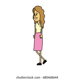 beauty woman with hairstyle design and clothes