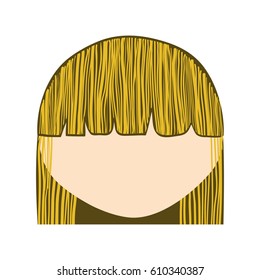 beauty woman with hairstyle icon