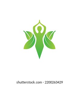 Beauty Woman With Leaf Leaves Butterfly Logo Design Vector Inspiration