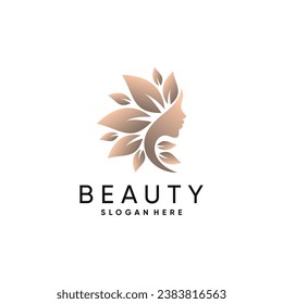 Beauty woman logo design for beauty salon with modern concept