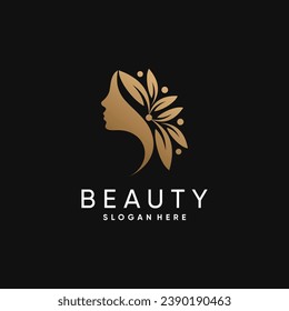 Beauty woman logo design for beauty salon with modern concept