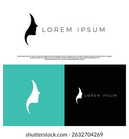 beauty woman logo icon vector