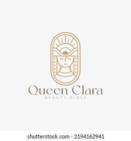 Beauty woman logo illustration concept for salon or fashion business template