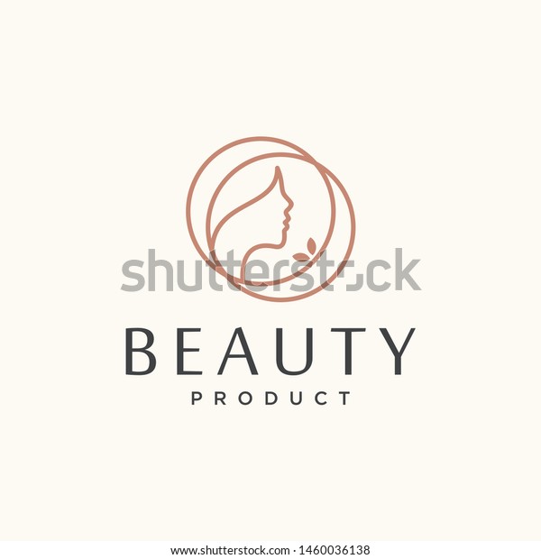美人のロゴベクター画像アイコンイラストラインアウトラインモノリン のベクター画像素材 ロイヤリティフリー