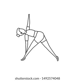 beauty woman practicing pilates position