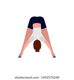 beauty woman practicing pilates position
