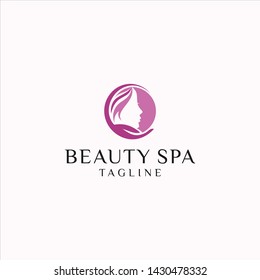 beauty woman spa logo template illustration vector icon