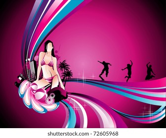 beauty woman vector illustration
