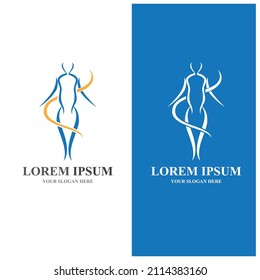 Beauty women character logo sign illustration vector design