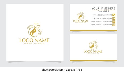 Beauty Women face hair salon logo vector
