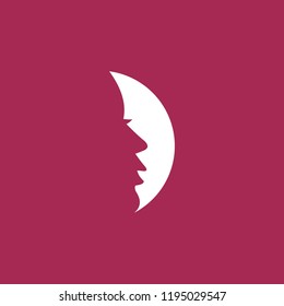 Beauty Women face. Logo design vector icon Template