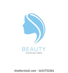 Beauty Women Face Logo and Icon Vector Template