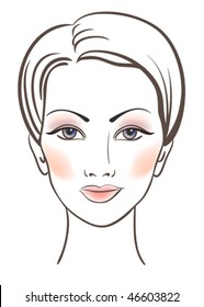 23,182 Face Shape Woman Contour Images, Stock Photos & Vectors ...