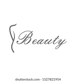 Beauty Women face silhouette character Logo Template