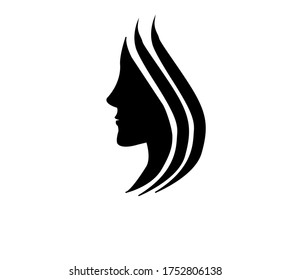 Women Silhouette Hair Style Icon Logo Stock Vector (royalty Free 