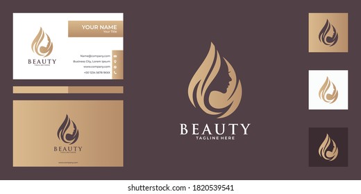 Beauty Women Logo Design And Business Card, Good Use For Fashion, Salon, Spa Logo