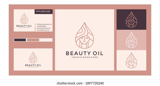 Beauty women logo design and business card, good use