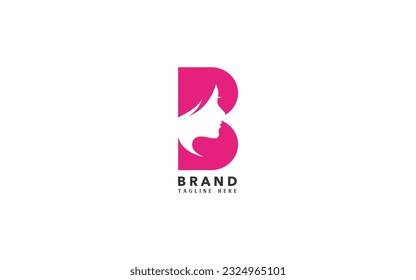 BEAUTY WOMEN LOGO DESIGN. SIMPLE MODERN AND LUXURY LETTER B BEAUTY LOGO.