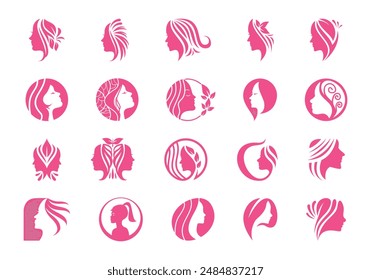 Beauty Women Logo Element Set