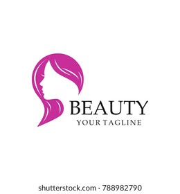 Beauty women logo template. Good for hairstyle, spa, skin care company.