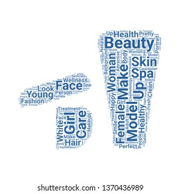 beauty word cloud. tag cloud about beauty