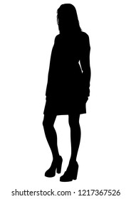 Beauty young girl in dress on white background