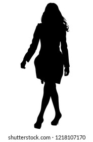 Beauty young girl in dress on white background