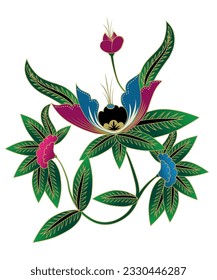 beautyful decorative flowers and foliage