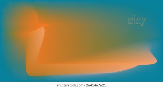 beautyful strong orange sky vector