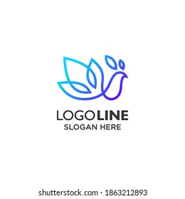 beautyfull peacock logo design template	
