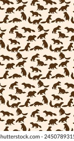 Beaver animal pattern texture repeating seamless