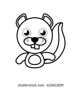 beaver animal toy outline