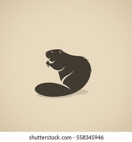 Beaver animal - vector illustration